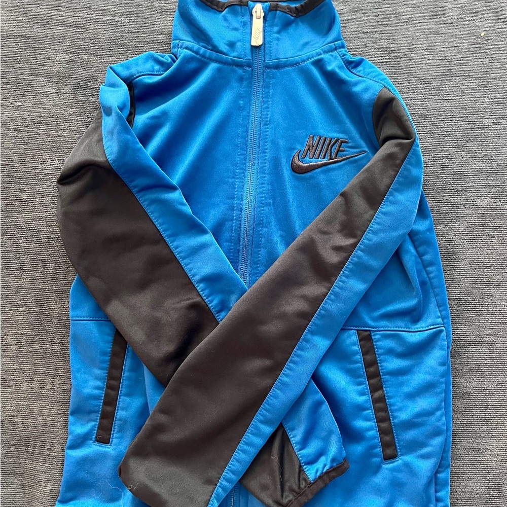 Nike Blue and Black Track Jacket and Pants Set Boy M 6